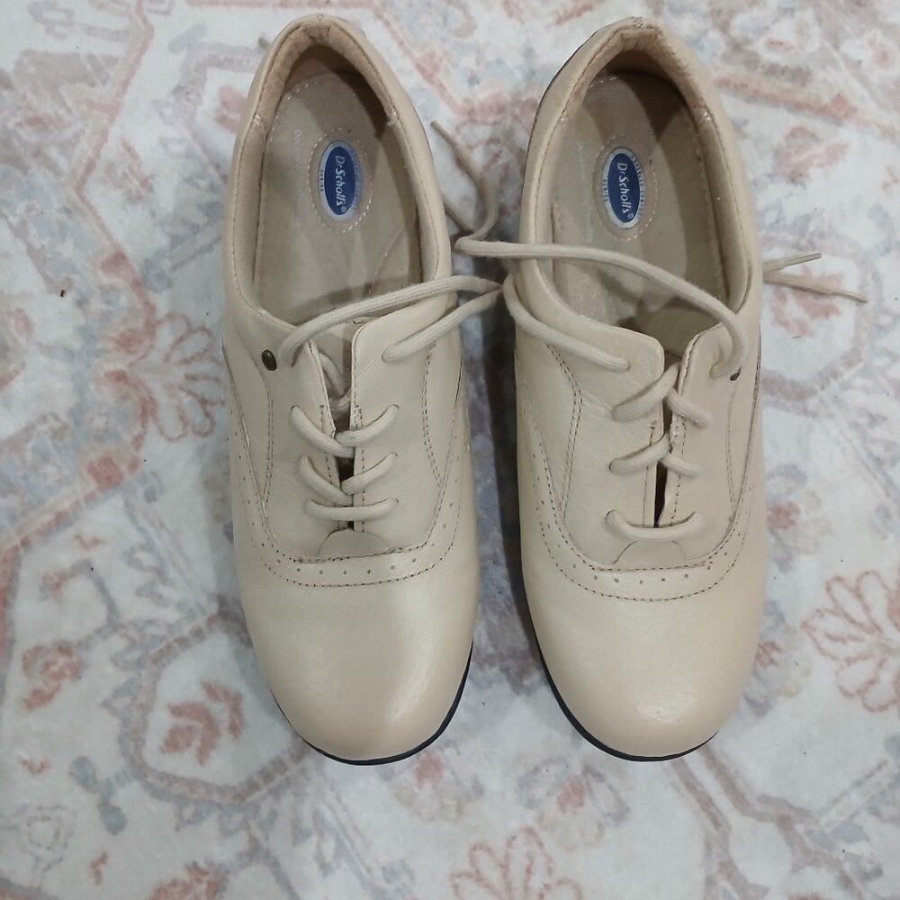 Ladies Buckskin Leather Tie Oxfords